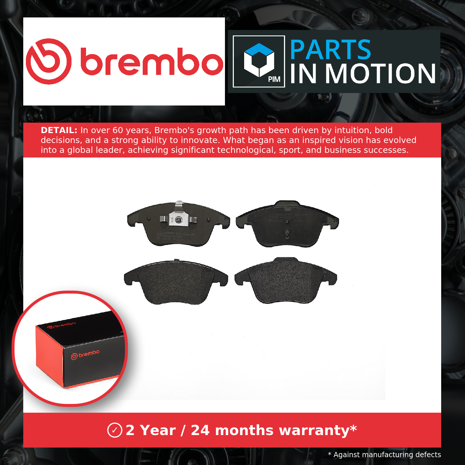 Brembo Brake Pads Set Front P24076X 1379971 1432363 1436498 1437761 1458247 New - Image 6