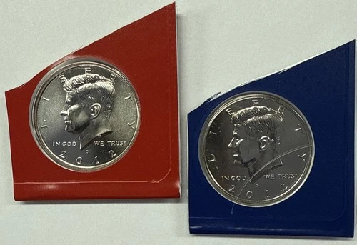 2012 P&D Kennedy Half Dollar Uncirculated From Mint Set In Mint Plastic