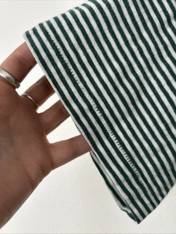 Camiseta vintage años 90 a rayas con bolsillo grunge Foto 4 de 4