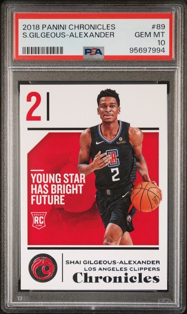 2018 Panini Chronicles #89 Shai Gilgeous-alexander Rookie RC PSA 10