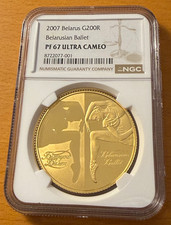 Belarus 2007 200 Roubles NGC PF67UC Belarusian Ballet