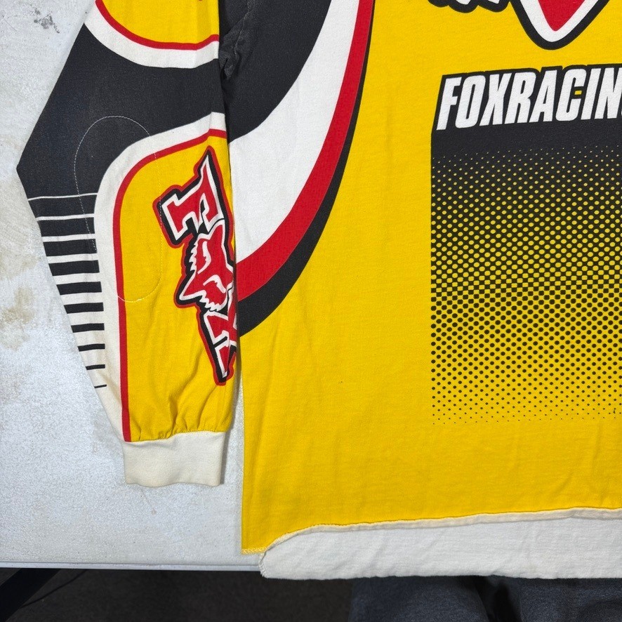 Vintage Fox Racing Motocross Moto Jersey FX Red Yellow Cotton