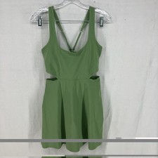 Abercrombie & Fitch Traveler Athletic Green Dress Cutout Sides S Built In Shorts