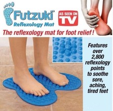 Futzuki Reflexology Foot Pain Relief Mat Relieving Massage Massager 14.75" x 14"