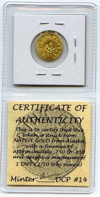 Alaska Gold, Koyuk Mining Dist, Dime Creek, 1 DWT, HR.6, Gold & Platinum Nugget!