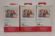 Lot of 3 Canon Selphy RP-108 4x6 Paper/Ink Set for CP910/CP820/CP1200/CP1300