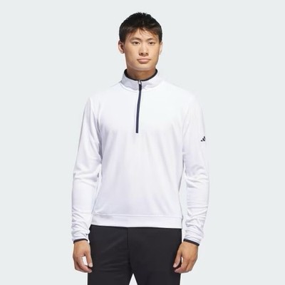 Adidas Core Lightweight Half-Zip Top Sweatshirt Golf White Size: L NWT
