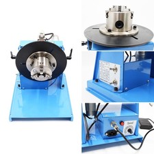 10KG Rotary Welding Positioner Turntable Foot Pedal 65mm 80mm 3 Jaw Chuck 220V |