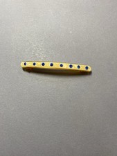 Vintage Celluloid Barrette Hair Clip Barrette Pin Blue Rhinestones