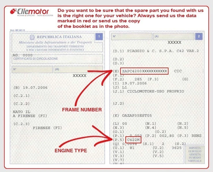 Palanca Izquierda - Derecha Bcr PIAGGIO Vespa 50L 50 1966 1970 - Imagen 3 de 4