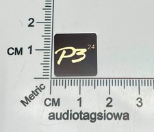 Logo distintivo giradischi Rega P3 24 per parapolvere personalizzato alluminio oro