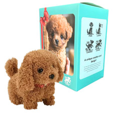 Mini Plush Puppy Dog Stuffed Animal Battery Operated Toy  Walking Running Barking
