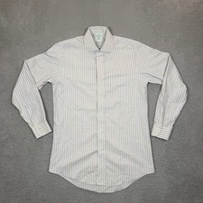 Brooks Brothers Milano Mens 15-32 Non-Iron Supima Cotton Striped Dress Shirt