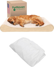 Dog Bed Luxe Lounger Cream, Jumbo/Xl W/Same Size Waterproof Liner