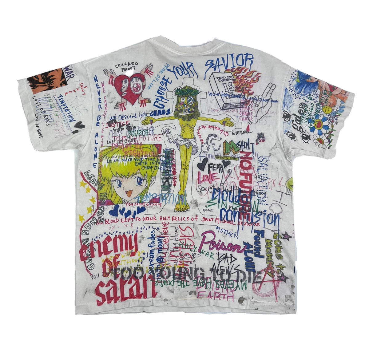 SAINT MXXXXXX x TAKASHI MURAKAMI DRAW T-SHIRT SIZE: XL