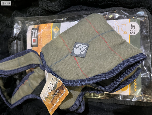 Danish Design Tweed Padded Dog Coat 25cm 10 Inch - Picture 2 of 8