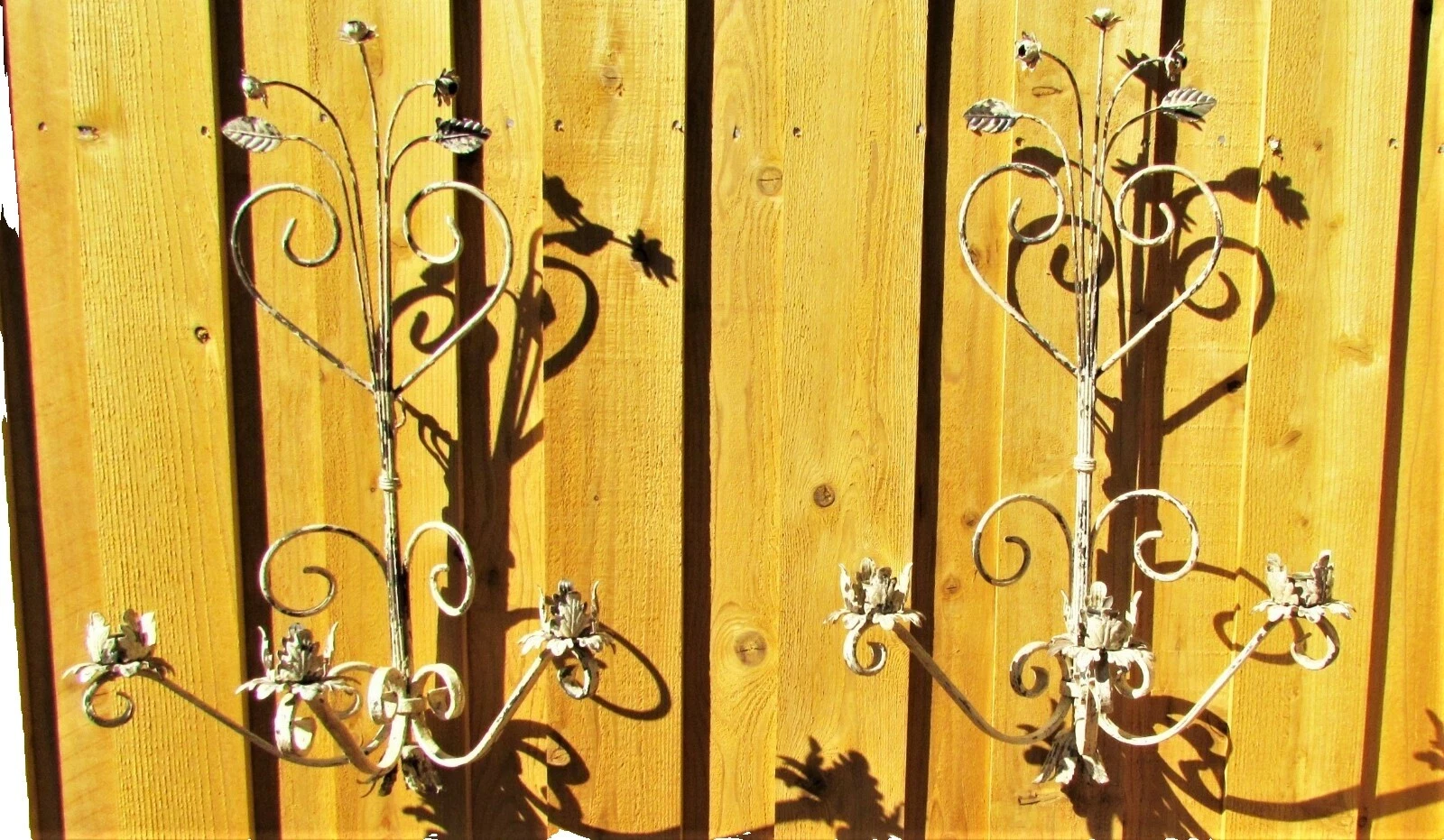 Metal Branco Francês de Artigos antigos de Arquitetura e Jardim