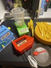 Chilton Toys Kitchen Lot Toaster Blender Plates Vintage