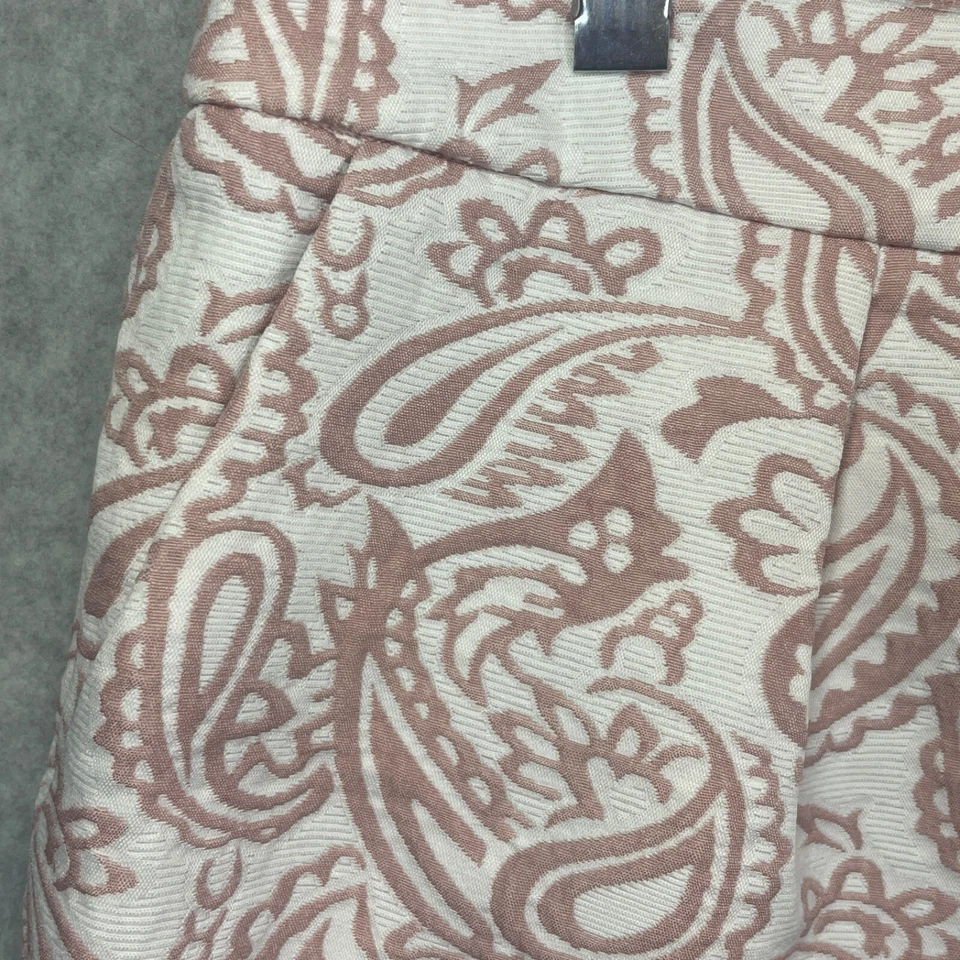 Nuevo Victoria Beckham Target Rubor Rosa Paisley Jacquard Pantalones Cortos Para Mujer’s 12 Pliegues Foto 2 de 4