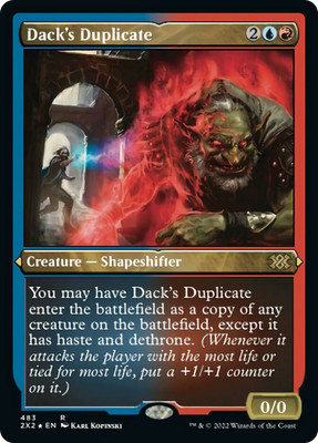 Dack's Duplicate (ETCHED) FOIL Double Masters 2022 NM Rare Etched CARD ABUGames
