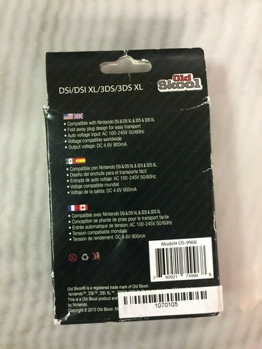 Old Skool New 3DS/3DS XL/ 3DS/ 2DS/ DSi XL/ DSi Netzteil - Bild 2 von 2