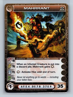 Chaotic TCG - Mahrrant 27/100 - 3 MAX STAT FOIL RARE - Zenith of