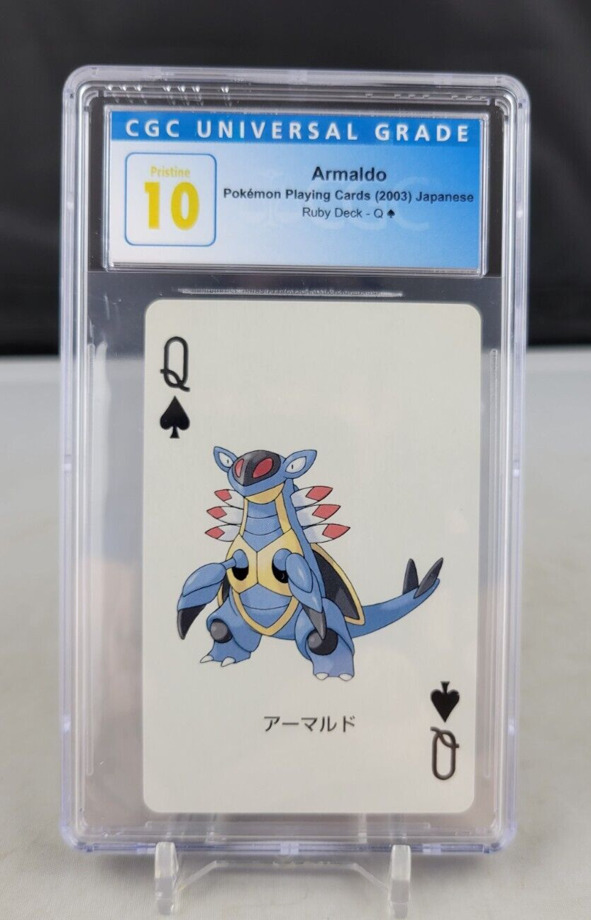 2003 Pokemon Playing Cards Armaldo Queen of Spades Ruby Deck CGC 10 Pristine