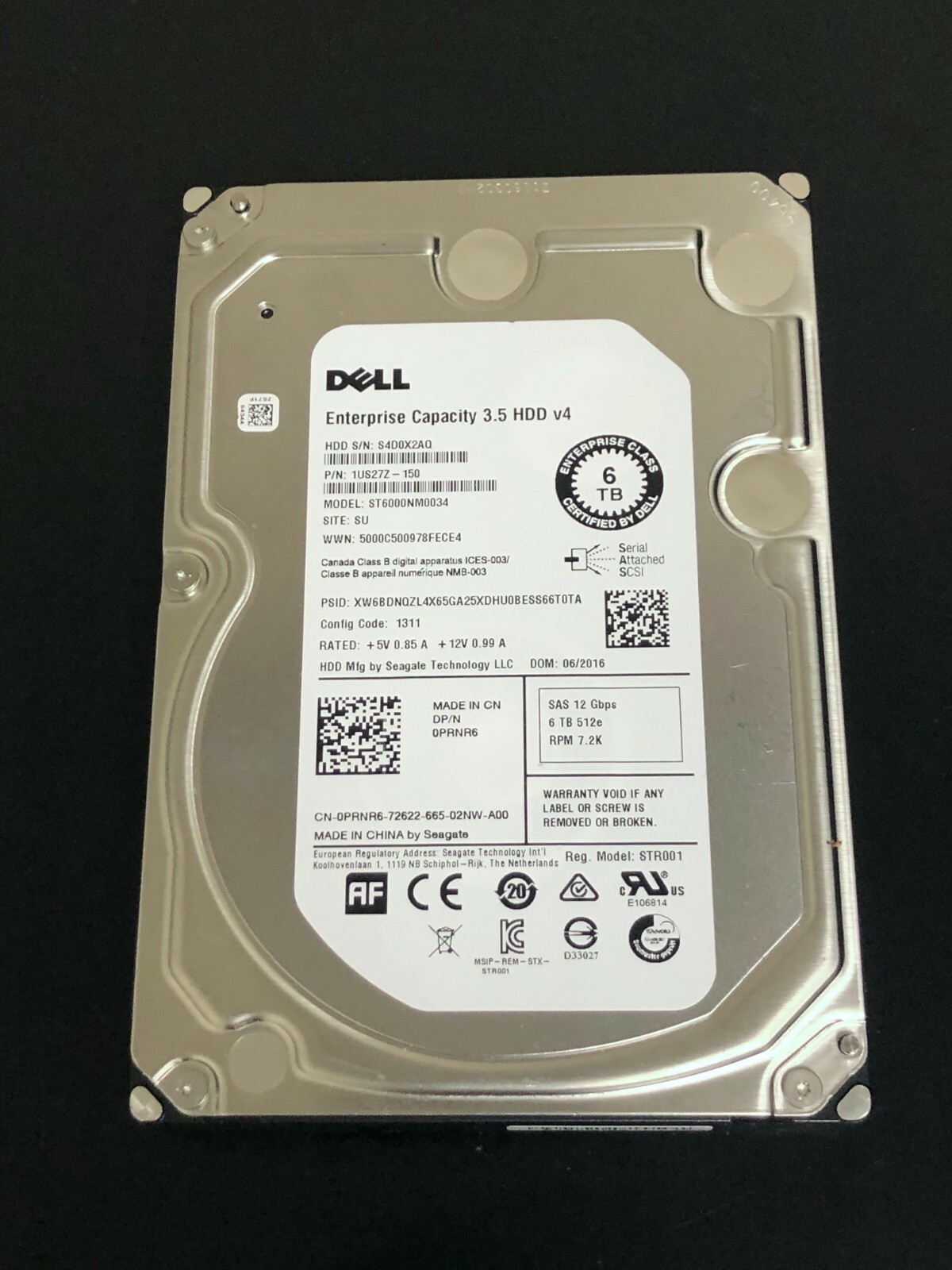 PRNR6 DELL ST6000NM0034 6TB 7.2K 12G 512E SAS 3.5" HDD FOR DELL - Foto 8