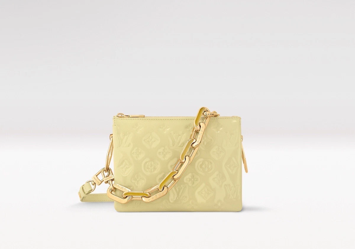 NIB Louis Vuitton Coussin BB M24560 Yellow Varnished ?% Authentic 