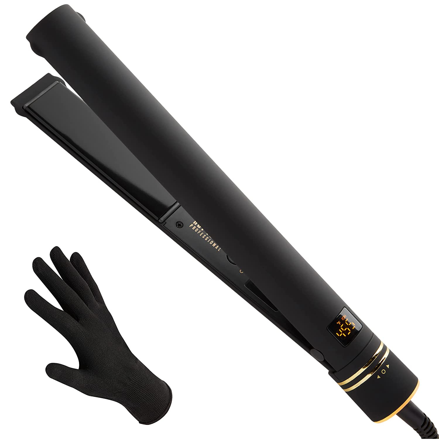 Hot Tools Pro Artist Black Gold Ionic Salon Hair Straightener Flat Iron...