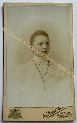orig. CDV Foto Fotografie alt Bild Frau Dame Mode um 1910 Stein Berlin