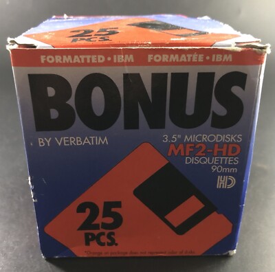 Verbatim MF2-HD formatted IBM 3.5'' Microdisks DOUBLE SIDED 25 Pack Vio2