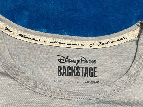 Haunted Mansion T Shirt Large Gray Disney Parks Backstage Cotton Phantom Drummer - Picture 4 of 9