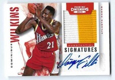 2012-13 PANINI CONTENDERS GAME USED PATCH HOF DOMINIQUE WILKINS AUTO #1/10