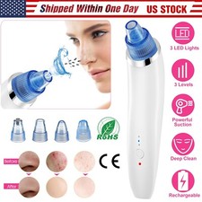 Electric Blackhead Remover Pore Vacuum Suction USB Rechargeable With 4 Probes US