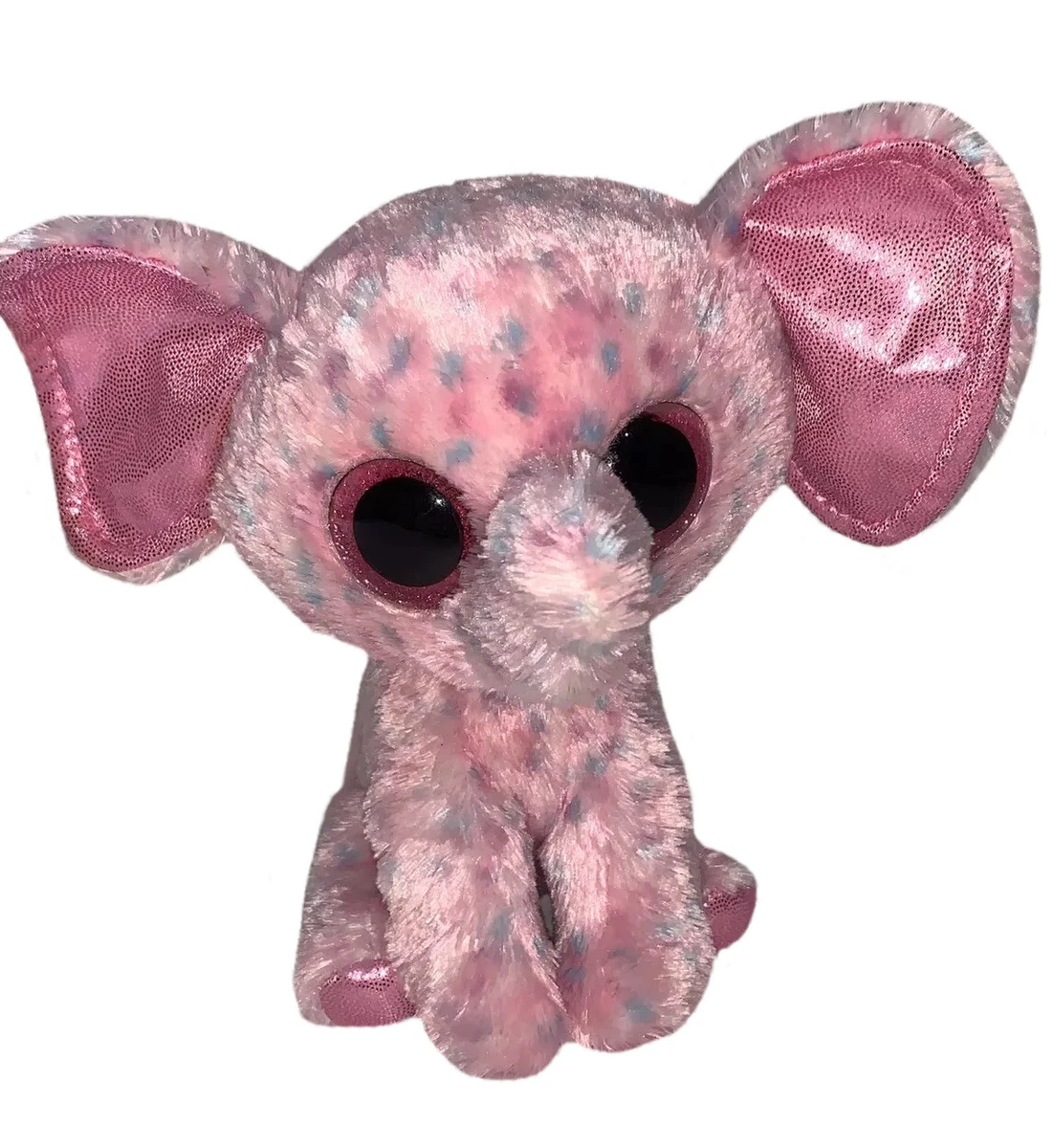 Ty Beanie Boos Pink Elephant Ellie Plush 6 Tall Sparkle Glitter