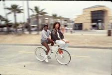 sl61  Original slide 1980's  Venice Beach Bicycle Handlebar 889a