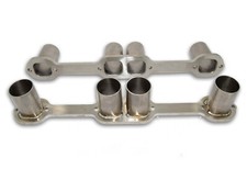 18 Degree Small Block Chevy Stainless Flange Kit Prewelded 1 78 Header Stubs