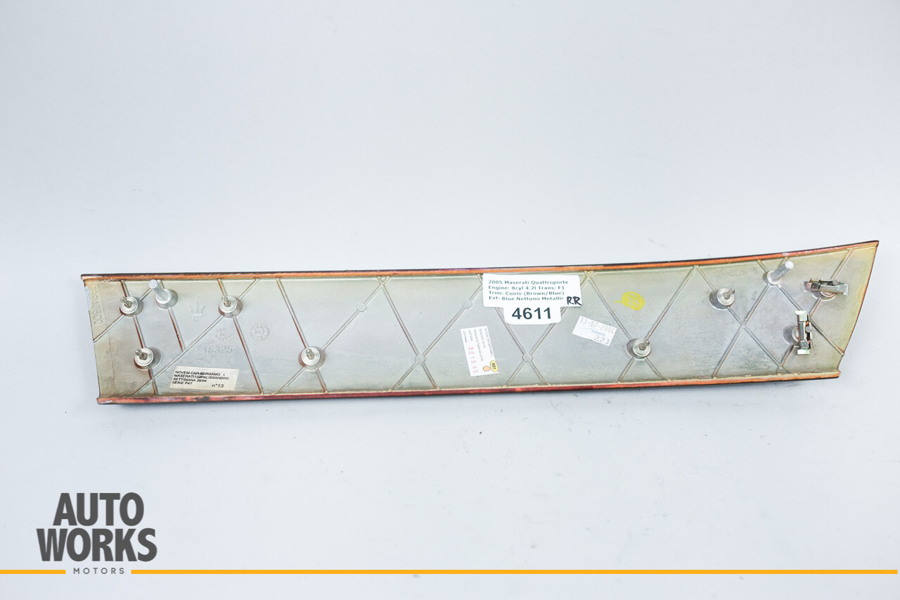 05-08 Maserati Quattroporte M139 Rear Right Passenger Door Wood Panel Trim OEM