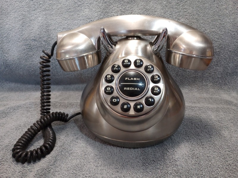 Vintage Polyconcept Silver 50's Monster Phone WORKS