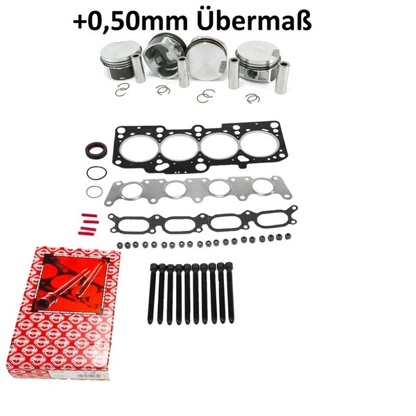 Rep. Set +ÜBermaßKolben +0,5 FüR Vw 1.8 Sauger Audi 20V Agn Adr 058107065M-image
