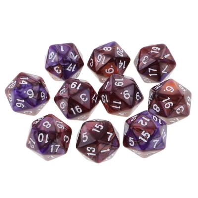 10 Stück D20 Polyedrische Würfel 20-seitige Würfel für DND RPG