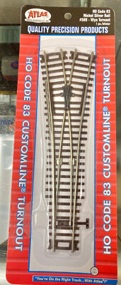 Atlas #560 HO-scale Code 83 Nickel Silver #4 Custom-Line Switch