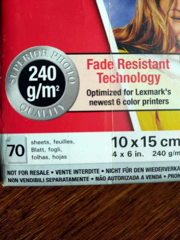 Lexmark Premium Glossy Photo Paper 10x15cm 4x6in 249g/m2 60 Sheets - Image 2 of 3