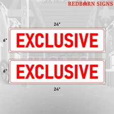 Exclusive 6"x24" REAL ESTATE RIDER SIGNS Double Sided 2PK - Visible and Durable