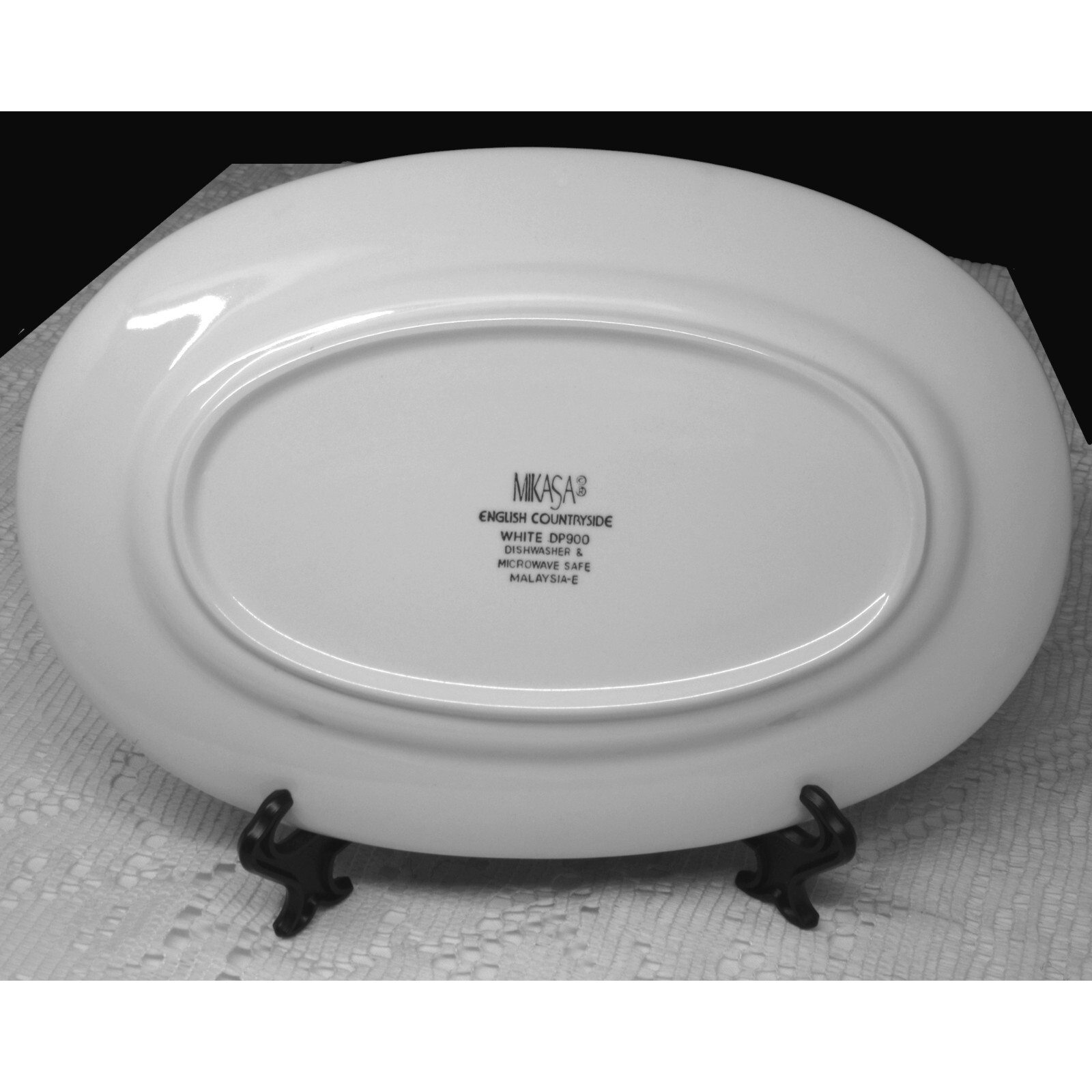 Mikasa English Countryside 1/4 Lb. Butter Dish UNDER PLATE Oval White