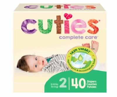 Cuties First Quality  Complete Care Baby Diaper, Size 2 - Case of 160