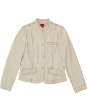 Mossimo Womens Bomber Jacket Uk 14 Large Grey Cotton Ai01