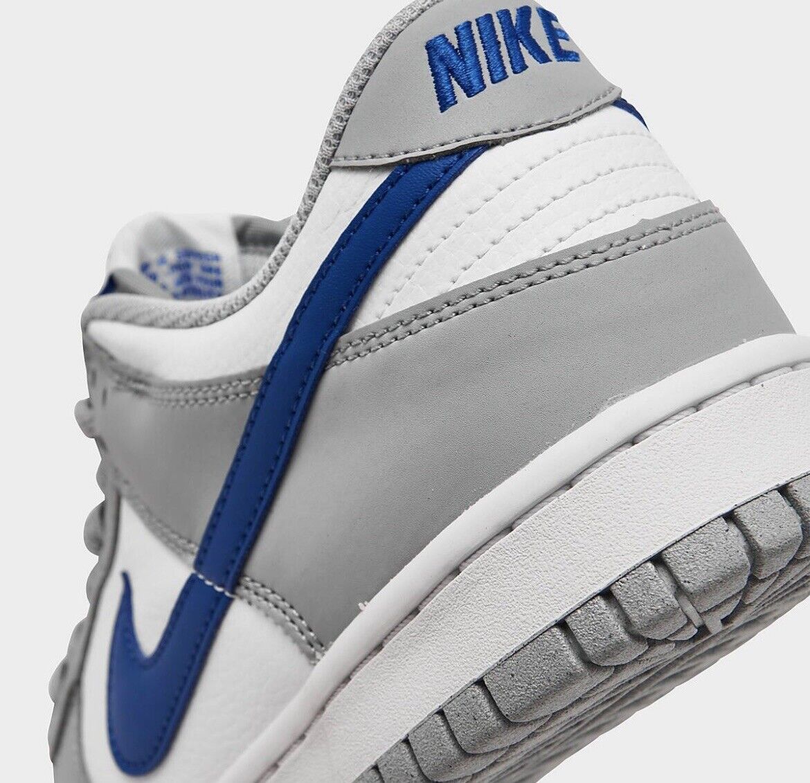 Nike Dunk Low GS Mini Swoosh Wolf Grey Game Royal FN3878-001