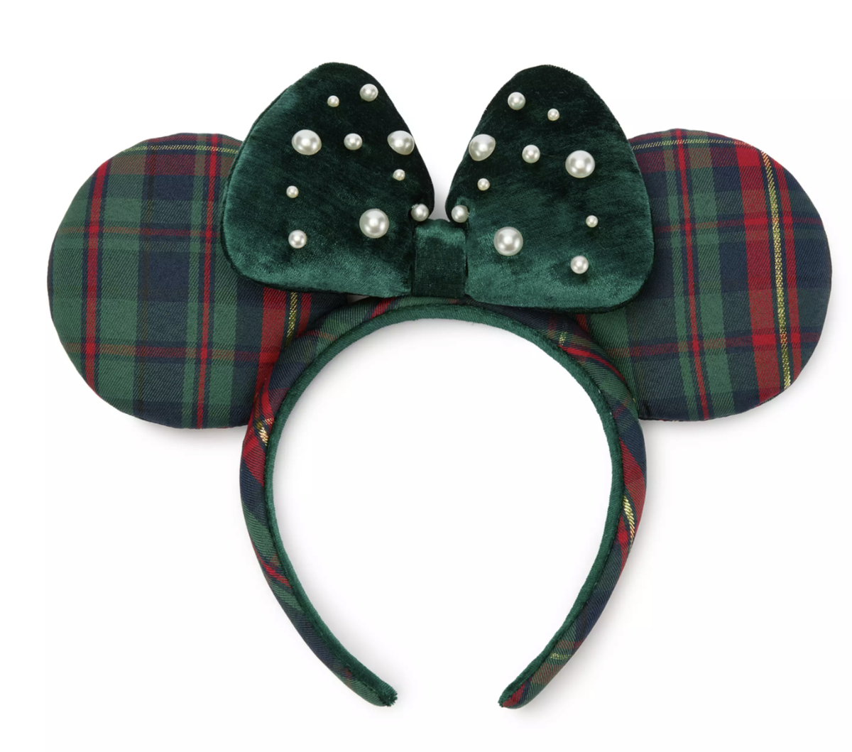 Disney Parks Minnie Mouse Holiday Plaid Ear Headband New  display picture 3